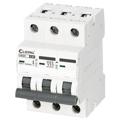 Clopal 32 Amp Safety Circuit Breaker Three Pole