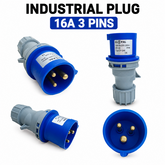 Clopal 16 & 32A 3 Pin Industrial Plug – 220-240V | Heavy Duty Connector