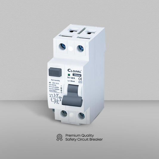 Clopal 20A Double Pole Earth Leakage Safety Protection Circuit Breaker