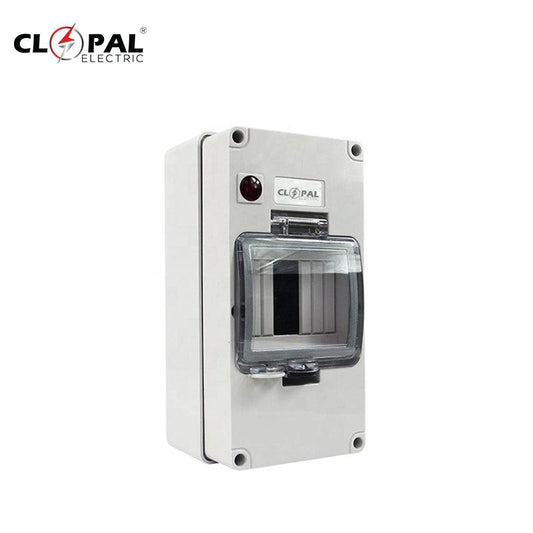 Clopal 4 & 8 Ways Waterproof IP66 Distribution Box Surface Mounted Circuit Breaker Solar PV Distribution Box