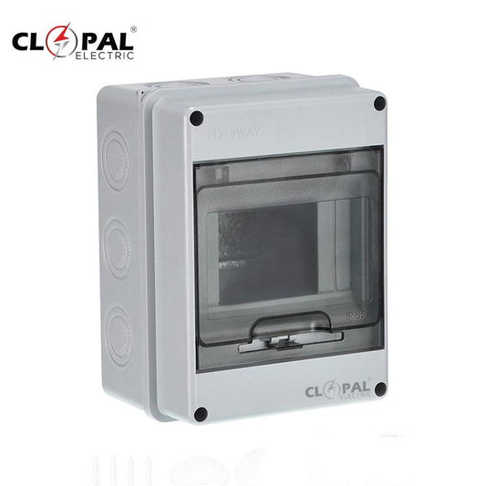 Clopal Waterproof Distribution Box | 5 & 12 Ways IP65 Rated | Surface Mounted | Circuit Breaker Box | Solar PV Compatible | Outdoor Use