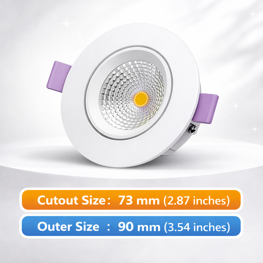 Clopal COB 5 watt Led SMD Round Spot Light 220V - Color - Natural