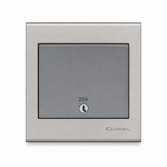 Clopal Elegant Grey Series 25A Double Pole Switch Superior Quality