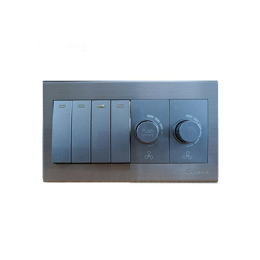 Clopal Elegant Grey Series 4 + 2 Dimmer Superior Quality
