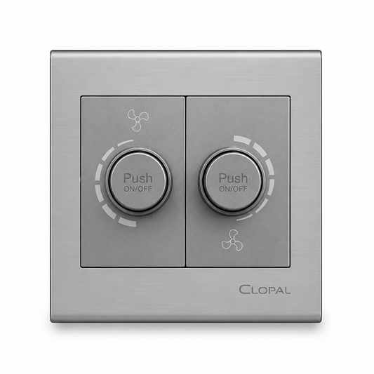 Clopal Elegant Grey Series Double Dimmer Superior Quality