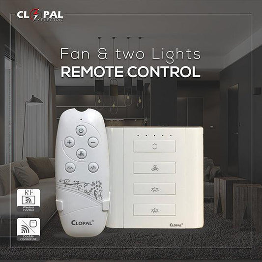 Clopal 1 Fan & 2 Lights Remote Control Switches Make Your Fan & Lights Remote Control
