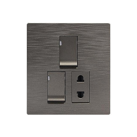 Clopal Flatty Series 2 switch + 1 socket Superior Quality