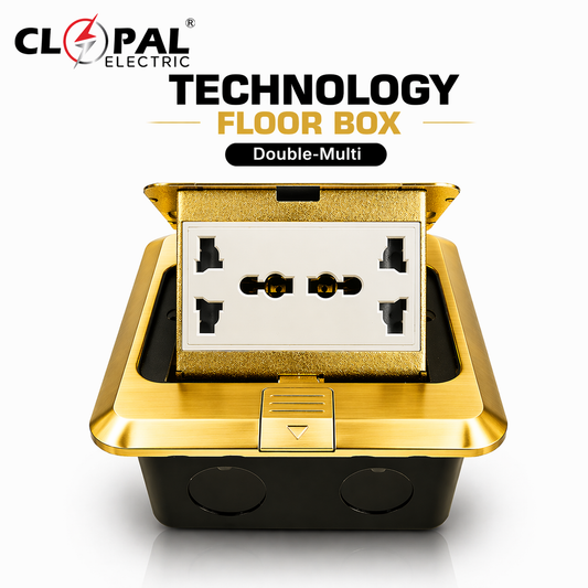 Clopal Pop-Up Technology Floor Box Silver & Golden