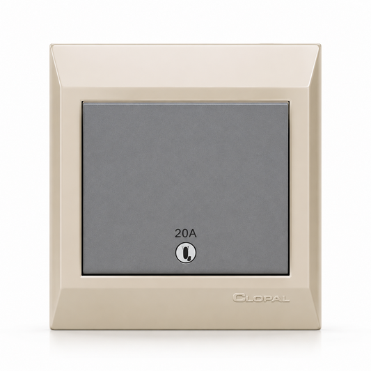 Clopal Golden Metalic Series 20A Double Pole Switch Superior Quality