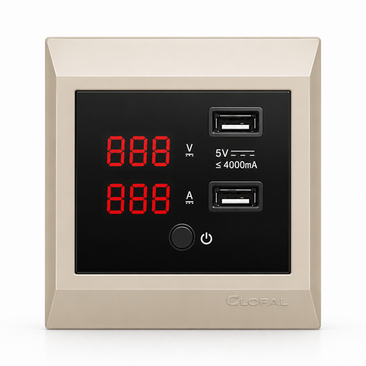 Clopal Golden Metalic Series USB Digital Display Superior Quality