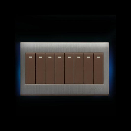 Clopal LED Night Series 8-Gang Switch Superior Quality