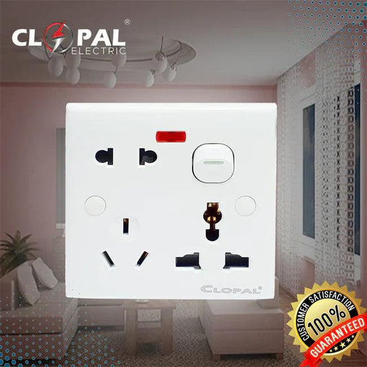 Clopal - Crose Multi Light Plug with Switch - White