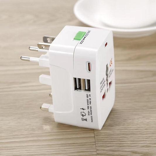 Clopal International Travel Adapter with USB & Type-C Charging Ports, Electric Plug Power Socket Adapter Middle East, EU, UK, US, AU