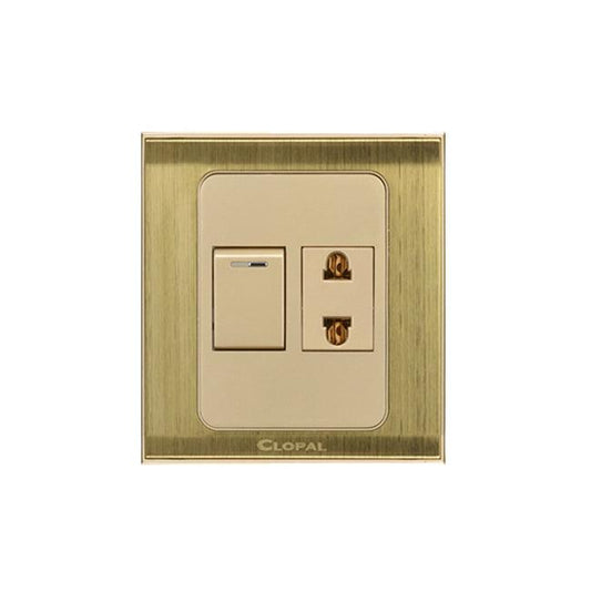 Clopal Prime Series 1 switch + 1 socket Superior Quality