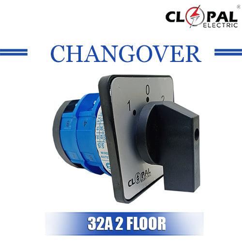 Clopal 32Amp 2 Meters Phase & Neutral Rotary Changeover Switch Smale - 4 Terminals