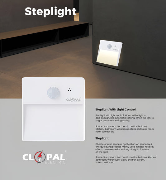 Clopal Motion Sensor LED Stair Light Step Light Indoor / Outdoor Waterproof Stair Step Light 220V
