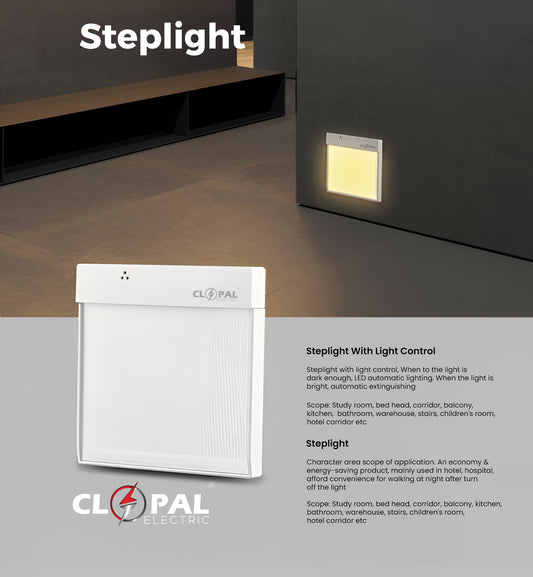 Clopal M60 Full Crystal LED Stair Light Step Light Indoor / Outdoor Waterproof Stair Step Light 220V