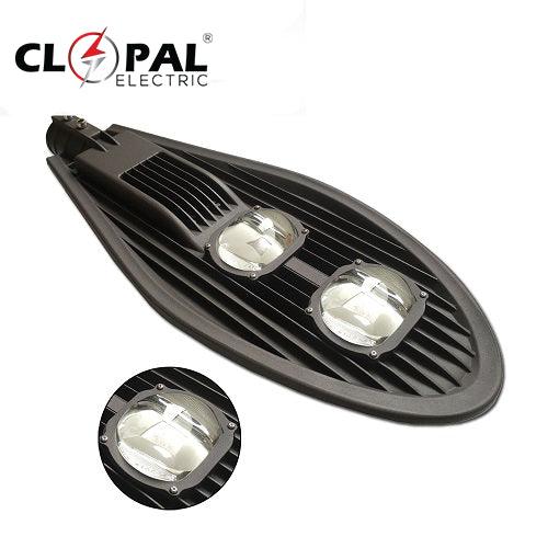 Clopal 100W High Output LED Street Lighting IP65 Waterproof Tempered Glass Roadway Lighting - White & Warm