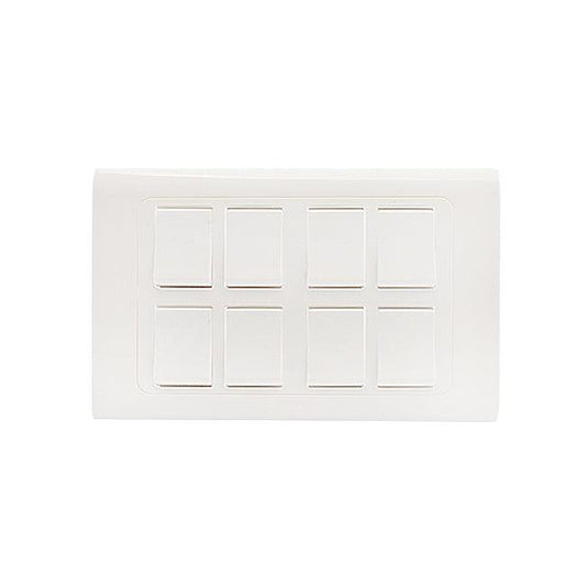 Clopal Typer White Series 8-Gang Switch Superior Quality