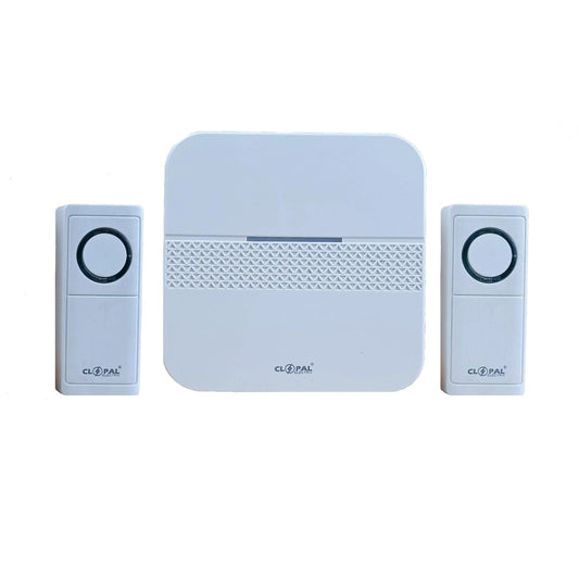 Clopal Wireless Door Bell with Separate Ringtones on Dual button, 30 Ringtones - Color Black & White