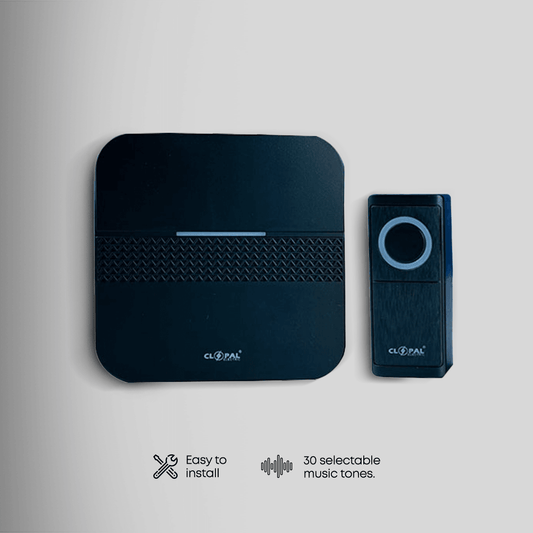 Clopal Wireless Door Bell with 30 Ringtones - Color Black & White