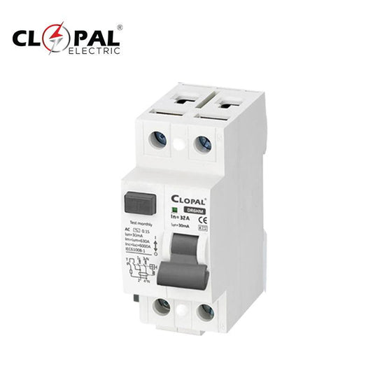 Clopal 32A Double Pole Earth Leakage Safety Protection Circuit Breaker