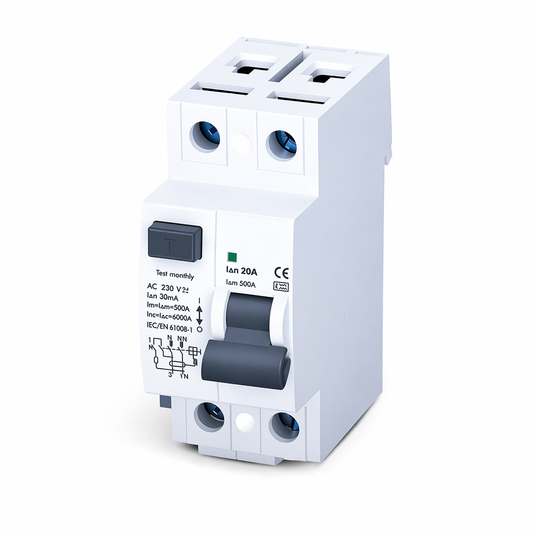 Clopal 20A Double Pole Earth Leakage Safety Protection Circuit Breaker