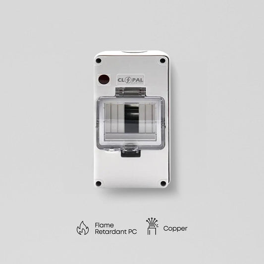 Clopal 4 & 8 Ways Waterproof IP66 Distribution Box Surface Mounted Circuit Breaker Solar PV Distribution Box