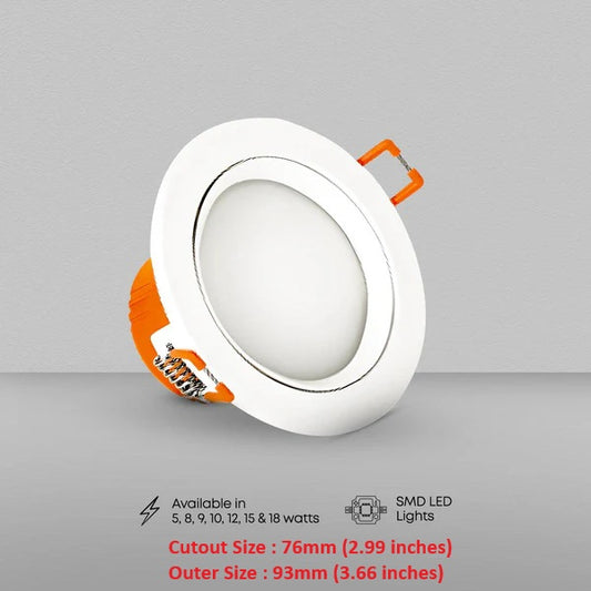 Clopal Led Light 5 watts SMD Downlight Round Light V-220 - White