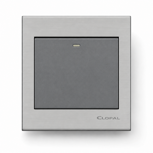 Clopal Elegant Grey Series 1-Gang Switch Superior Quality