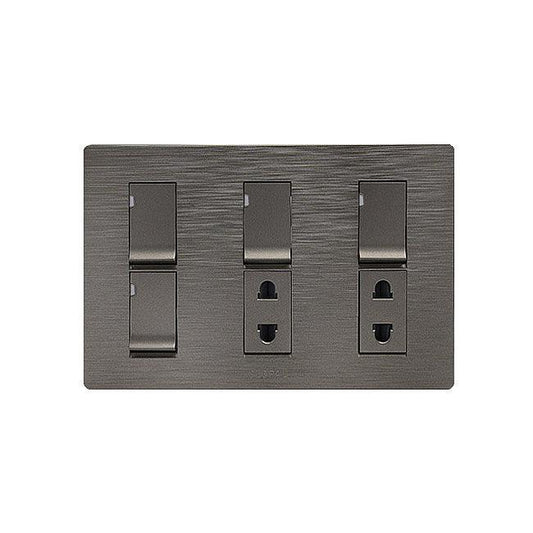 Clopal Flatty Series 4 switch + 2 socket Superior Quality