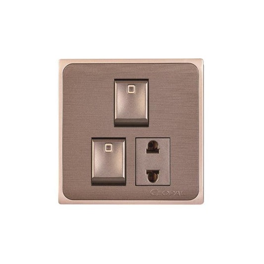 Clopal Focus Series 2  switch + 1 socket Superior Quality
