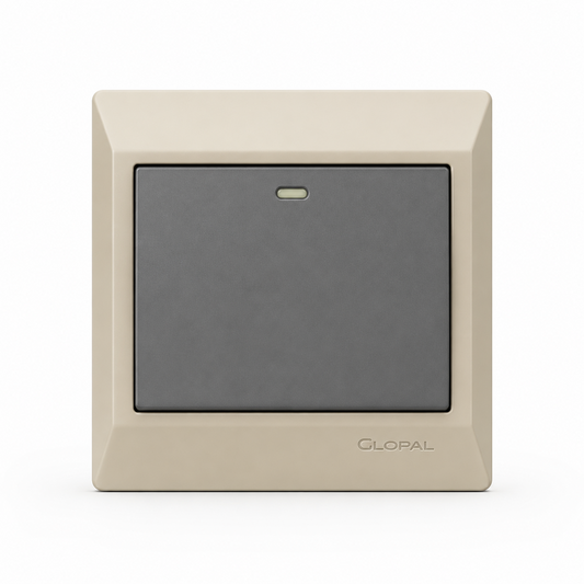 Clopal Golden Metalic Series 1-Gang Switch Superior Quality