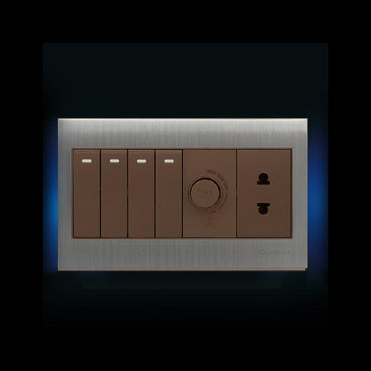 Clopal LED Night Series 4 + 1 Dimmer + 1 Socket Superior Quality