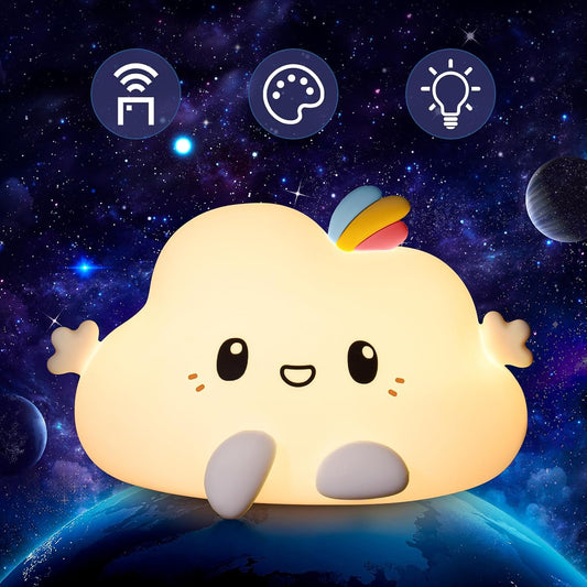 Clopal Cute Cloud Rechargeable Night Light for Kids Bedroom