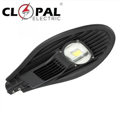 Clopal 50W High Output LED Street Lighting IP65 Waterproof Tempered Glass Roadway Lighting - Warm & White