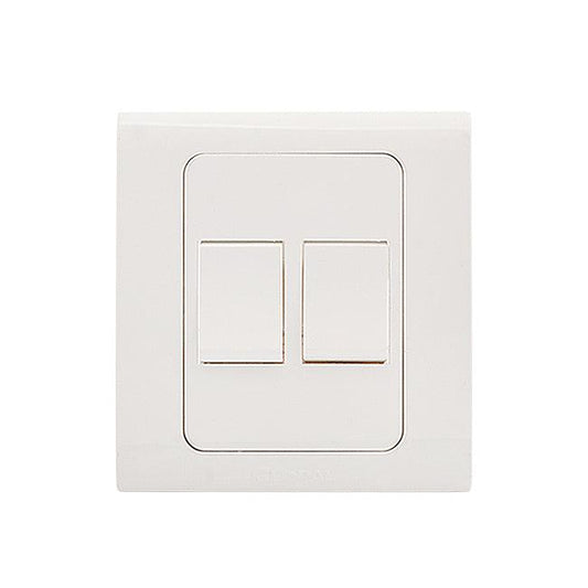 Clopal Typer White Series 2-Gang Switch Superior Quality