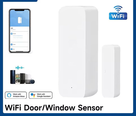 Clopal WiFi Smart Door & Window Sensor – Real-Time Alerts, Home Security Monitor, Tuya App, Alexa & Google Assistant Compatible