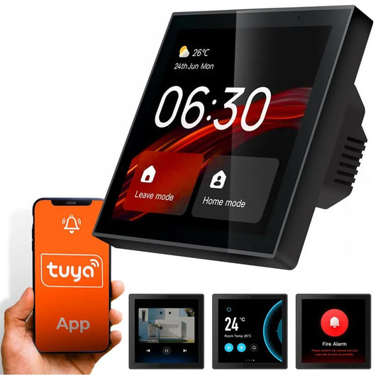 Clopal 2-in-1 Smart Home Control Panel with Background Music – Touch Screen Wall Hub, Tuya Smart System, Alexa & Google Assistant Compatible